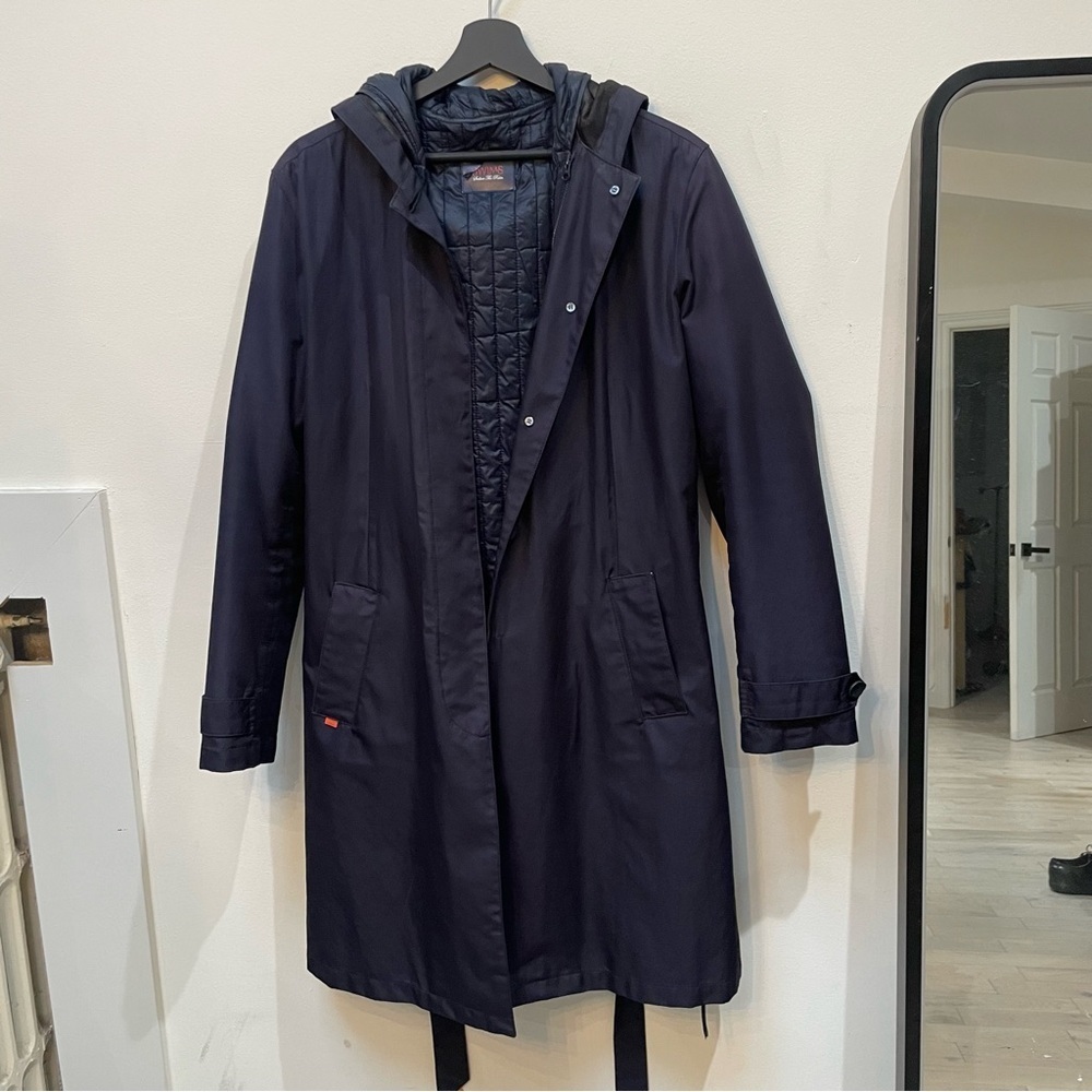 Swims Dark Blue Hooded Raincoat - Picture 1 of 6
